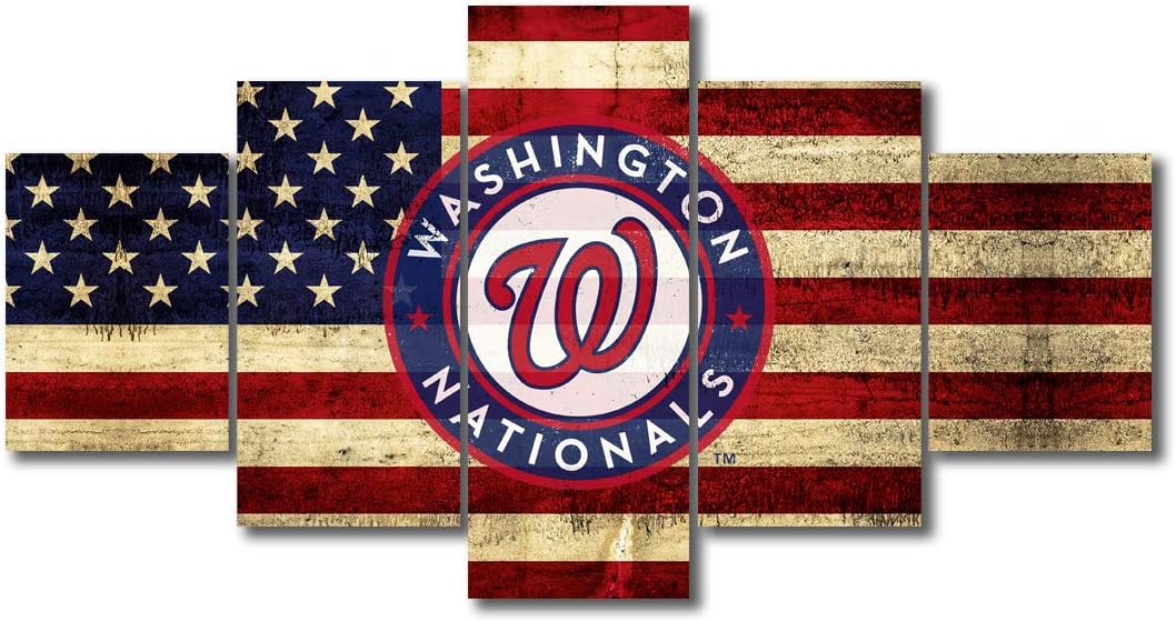 Framed 5PCS Canvas Baseball Wall Art 60Wx 32H F435505