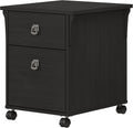 Vintage Black 2 Drawer Mobile File Cabinet L102288