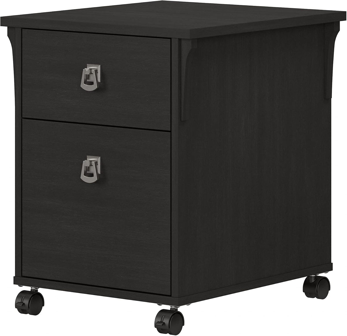Vintage Black 2 Drawer Mobile File Cabinet L102288