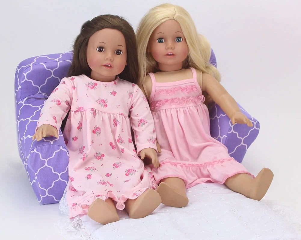 Plush Pull Out Couch/Double Bed for 18" Dolls T61292