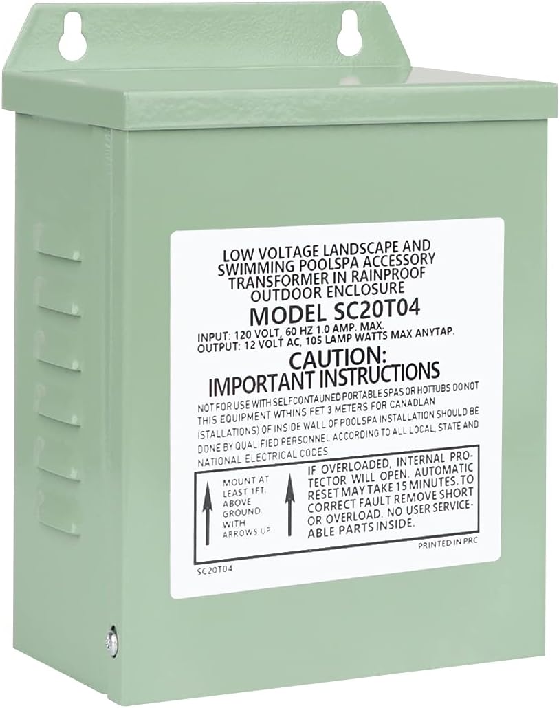 105W Pool Light Transformer 120 to 12v AC Low-Voltage Safety Transformer Pack of 2 P67220