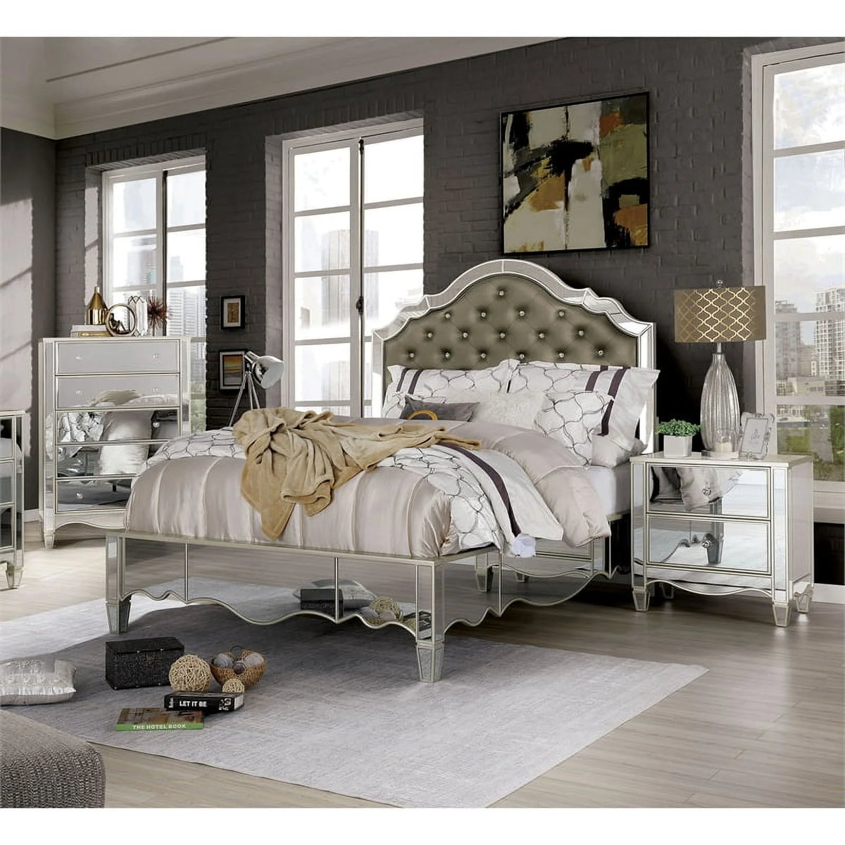 Silver Wood 3-Piece Bedroom Set D6827