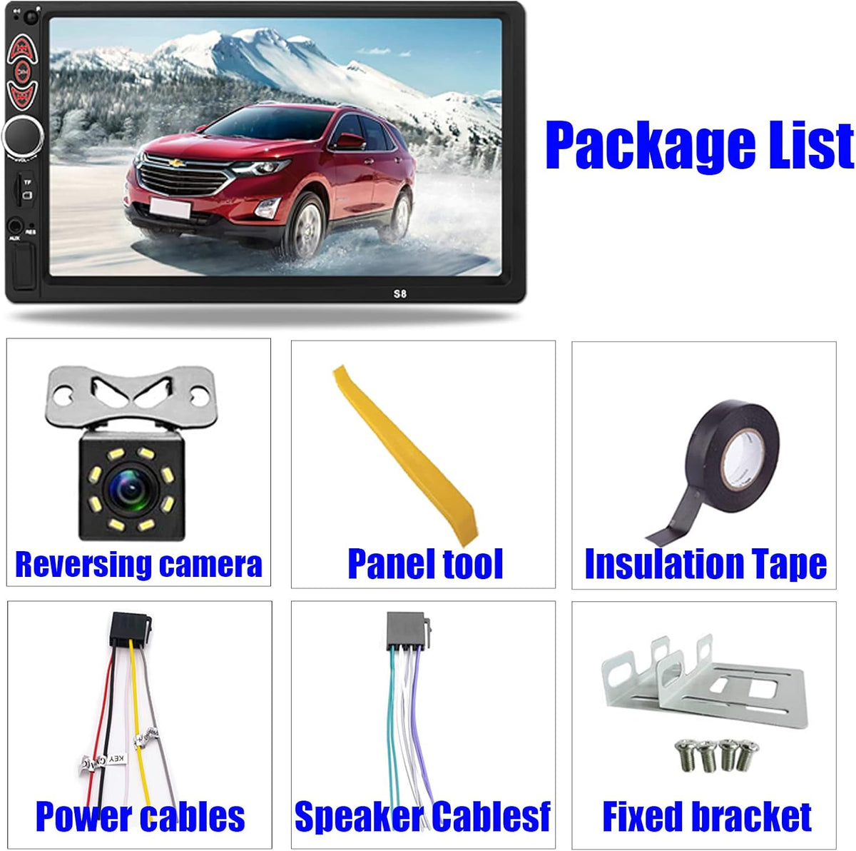 7 Inch Touchscreen Double Din Car Stereo E766