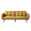 Adjustable Upholstered Sofa with Track Armrests and Angled Legs Q17474
