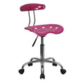 Vibrant Pink and Chrome Swivel Task Office Chair X429497