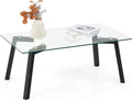 Tempered Glass Coffee Table with Metal Frame T9812