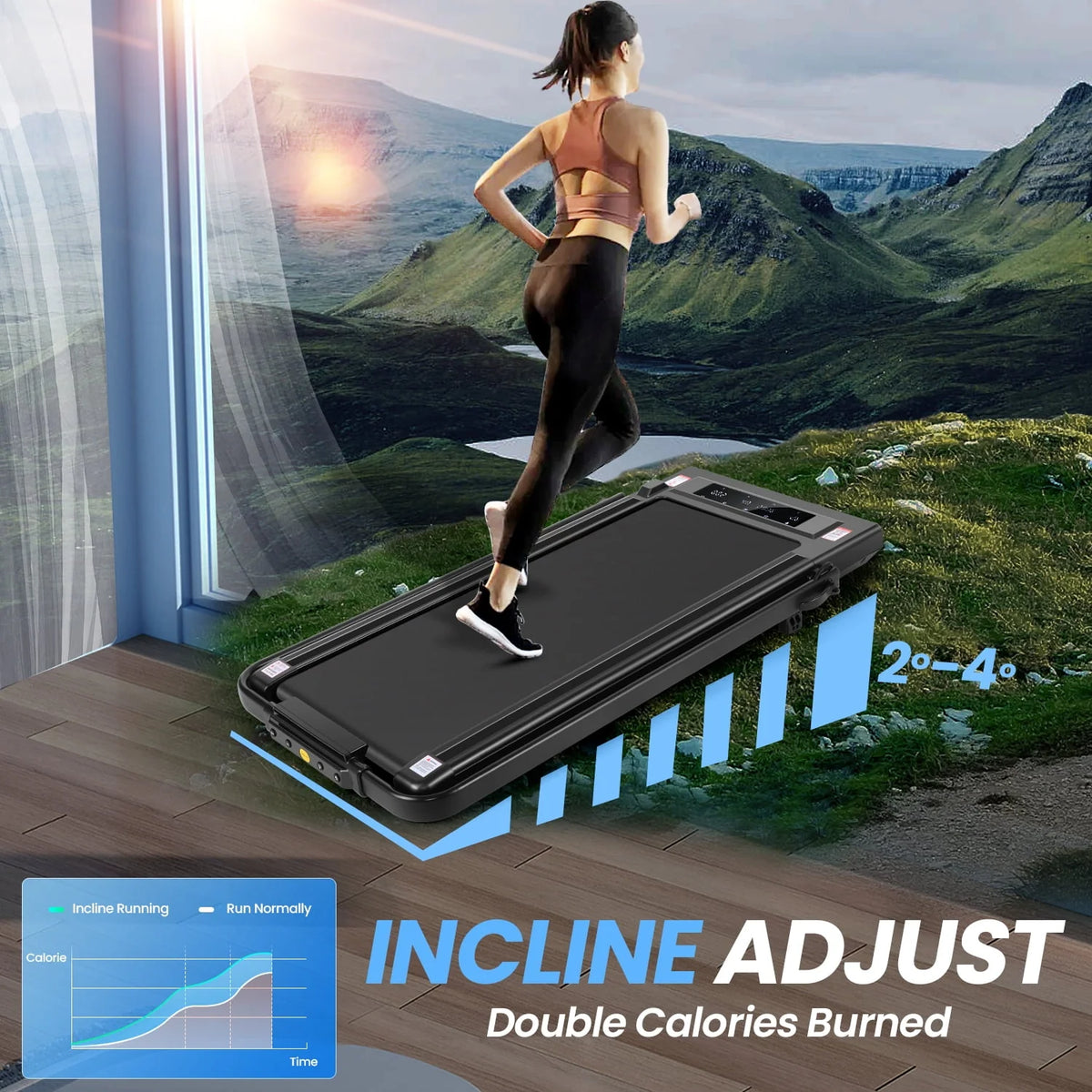 Folding Walking Pad Treadmill with Remote Control C265985