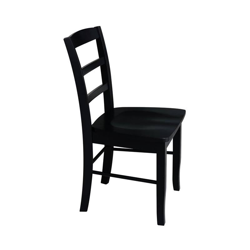Black Ladderback Dining Chair Set of 2 T89286