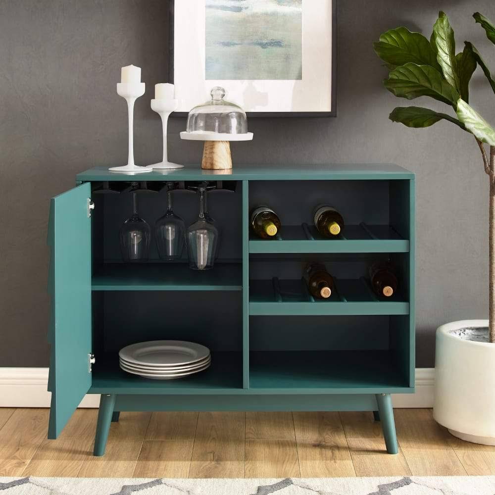 Dark Teal Bar Cabinet C7449