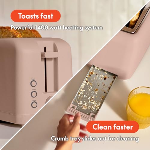 2 Slice Slim Toaster, 900 Watt, Oatmilk F537