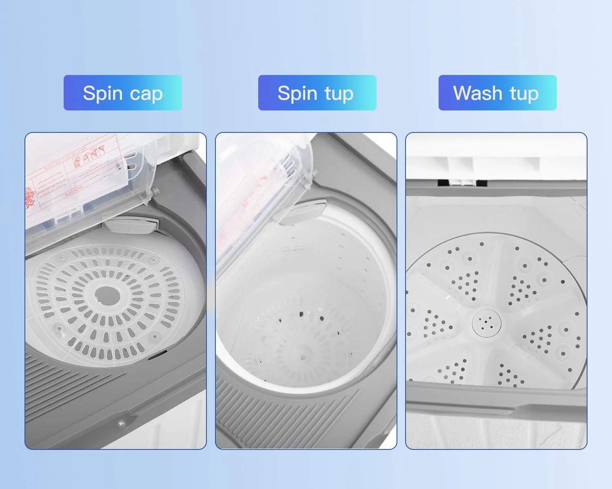 Portable Mini Compact Twin Tub Washing Machine 10 lbs Capacity White L663607