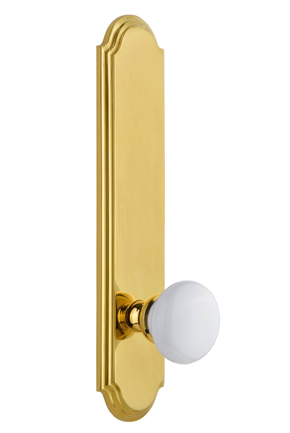 Polished Brass Tall Plate Privacy Knob S837