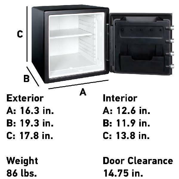 Combination Fire-Safe in Black N34083