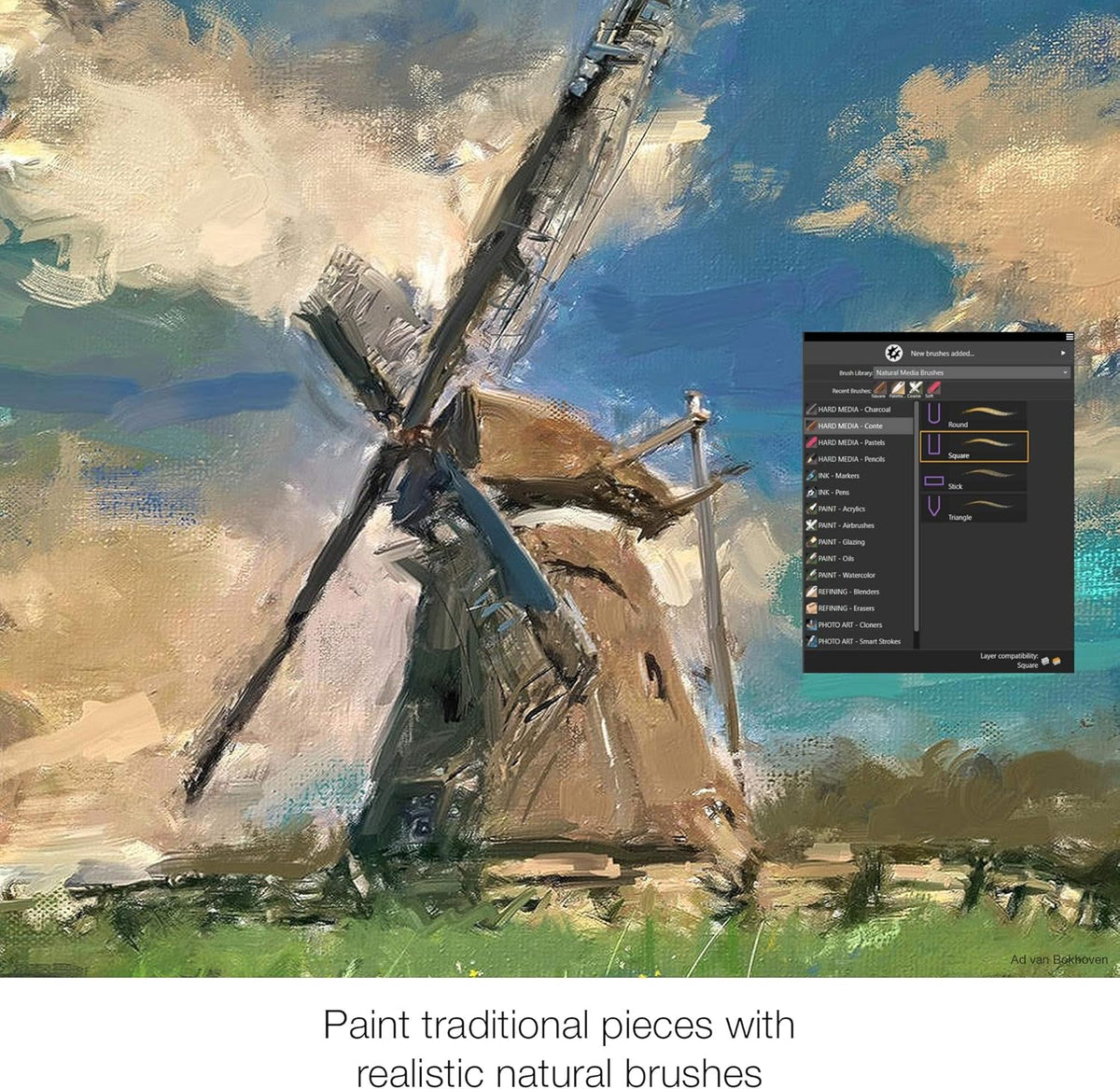 Painter 2021 Upgrade Digital Painting Software [PC/Mac Keycard] J30525