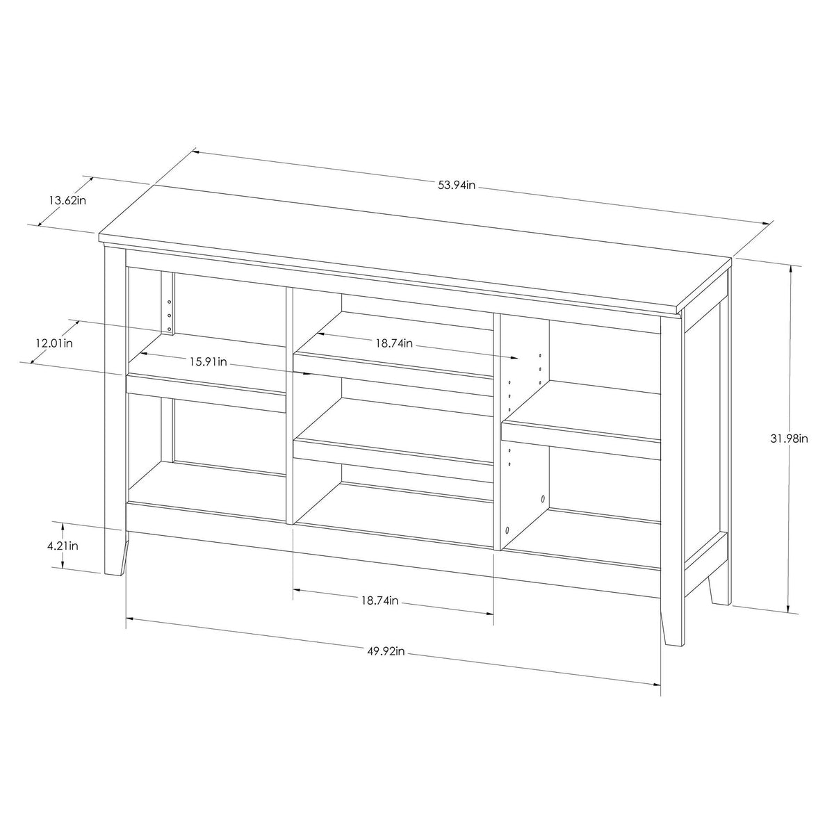 32x22 Espresso Bookcase with Adjustable Shelves Q1003