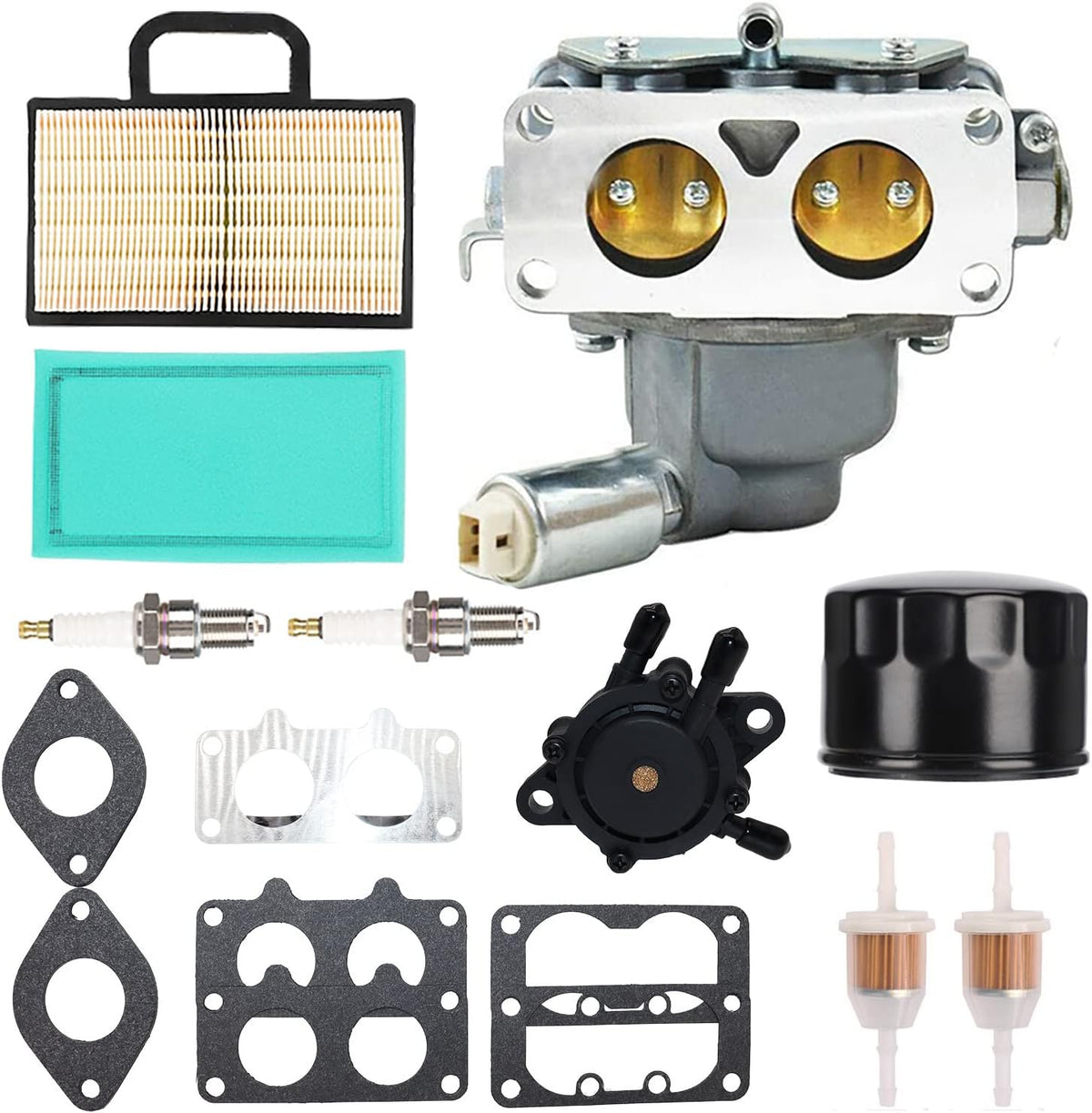 Carburetor Compatible with Briggs and Stratton V-Twin Engine, Manual Choke, Pack of 2 L523415