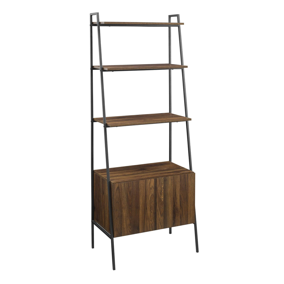 Dark Walnut Open Shelf Ladder Bookcase B232432