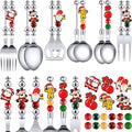 12 Sets Beadable Spoon Fork Set Christmas Kitchen Utensils D223