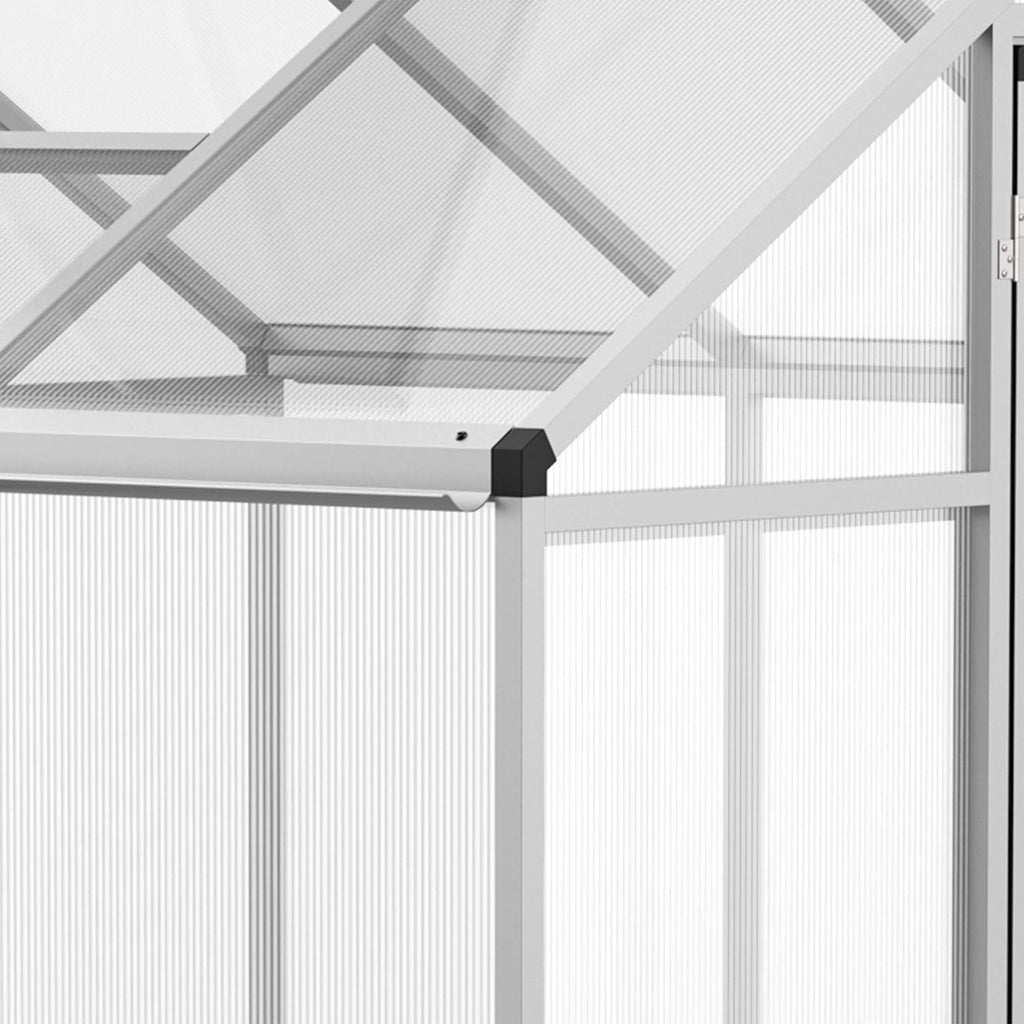 Walk-in Polycarbonate Greenhouse with Roof Vent T59185