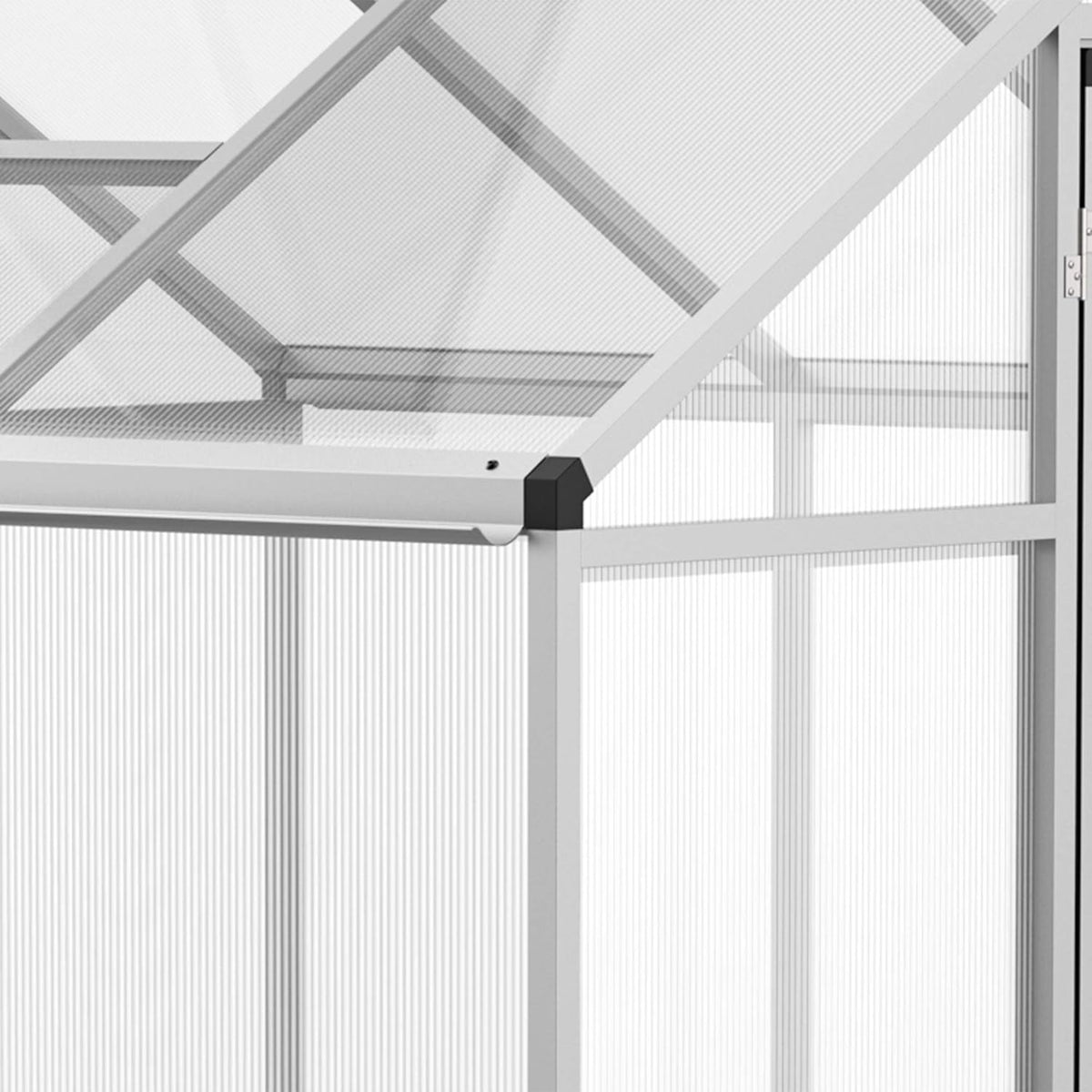 Walk-in Polycarbonate Greenhouse with Roof Vent T59185
