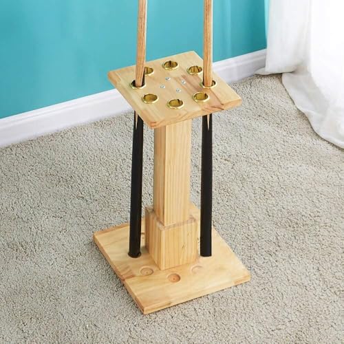 White Freestanding Wooden Pool Cue Rack E169