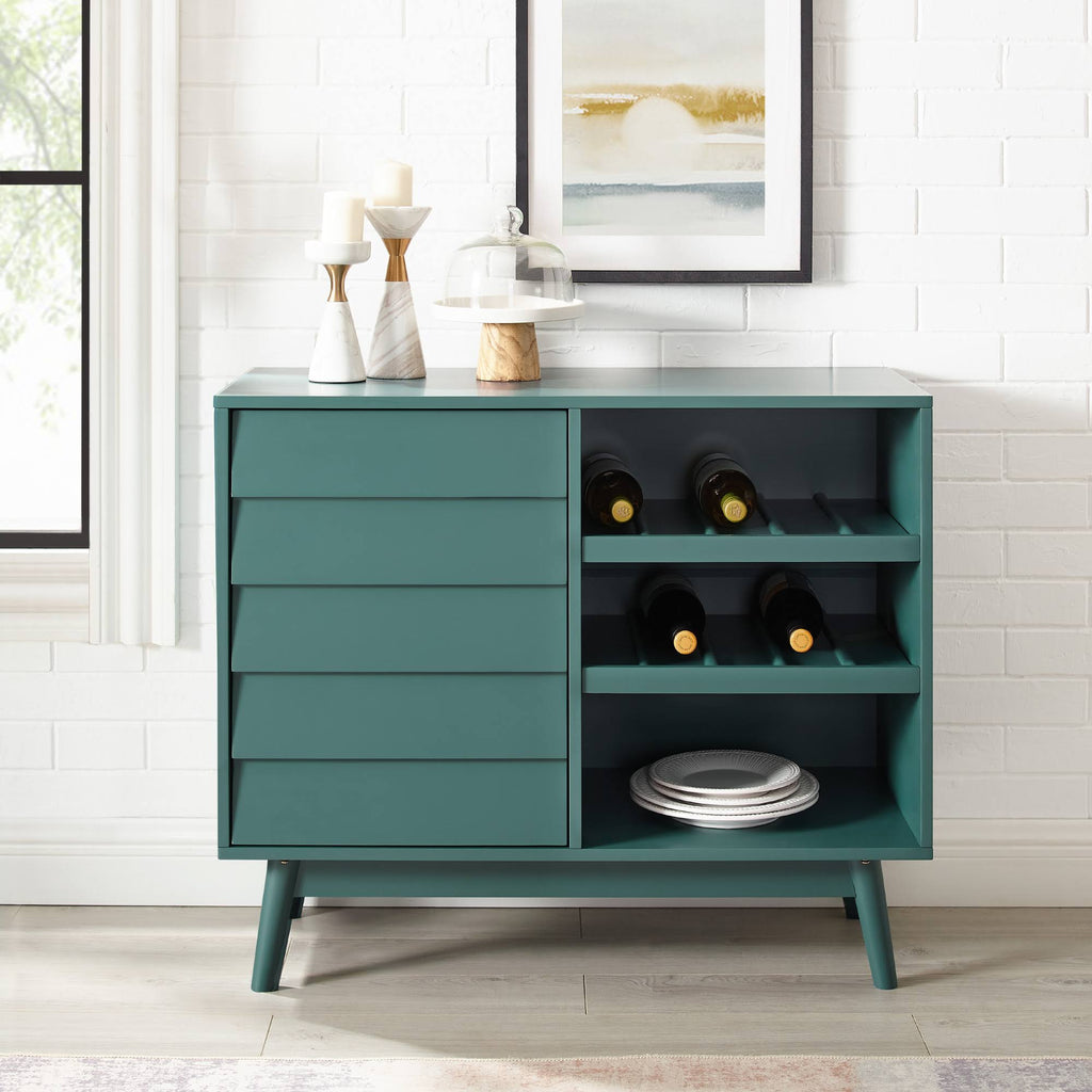 Dark Teal Bar Cabinet C7449
