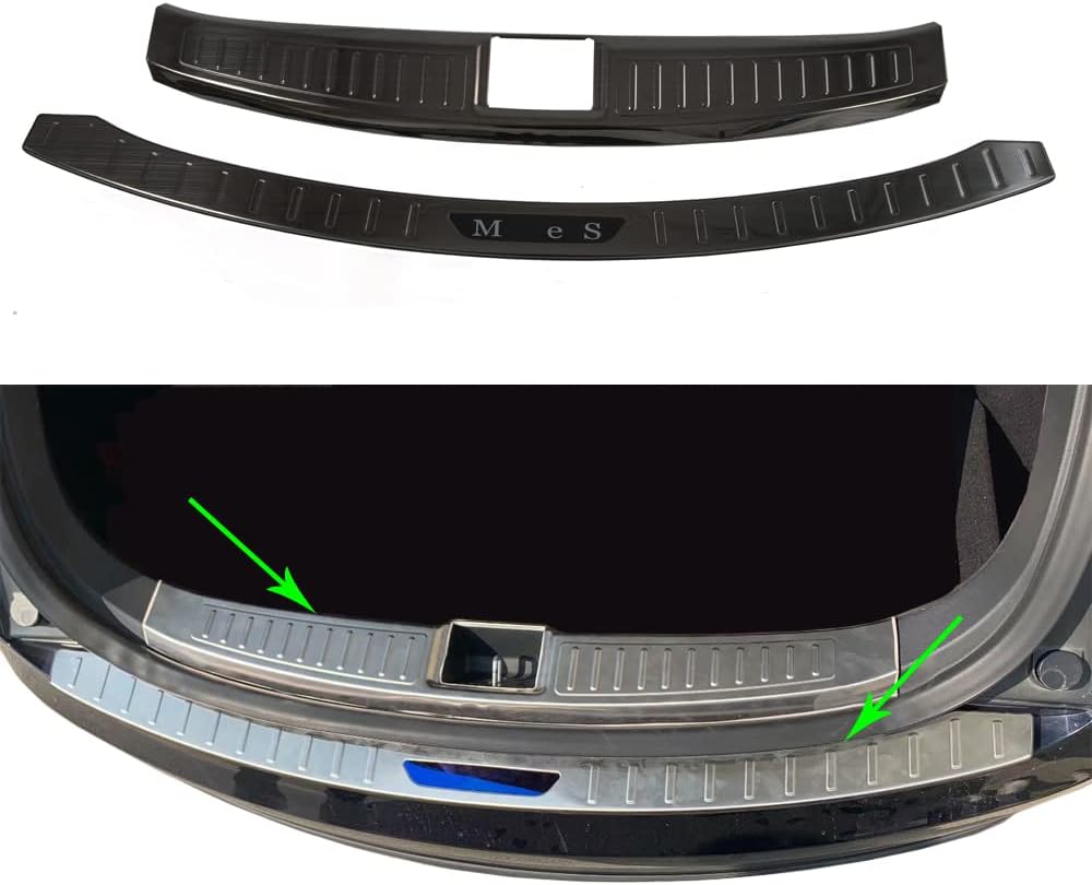 Stainless Steel Rear Trunk Bumper Protector Guard Pack of 2 D7141