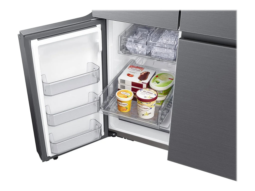 Black Stainless Steel Bottom-Freezer Refrigerator F2049