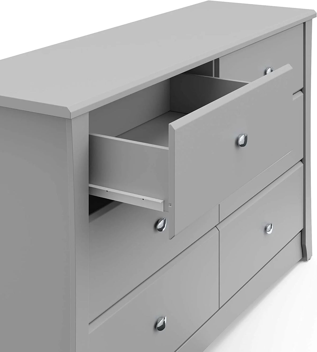 White 6 Drawer Double Dresser F482