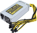 ATX 2000W Miner Power Supply 8 GPU PSU 12AWG U72944