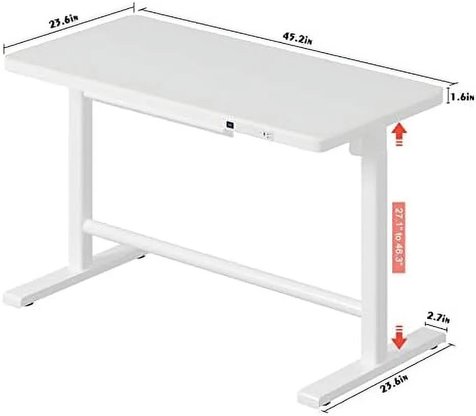 Electric Height Adjustable Standing Desk with Glass Top C7733