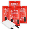 4 Pack 40'' x 40'' Fiberglass Fire Blanket K80483
