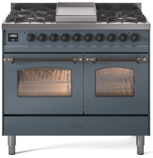 Blue Grey Dual Fuel Propane Gas Range E499