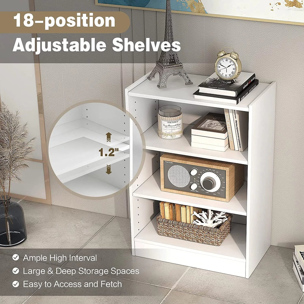 3-Tier Open Bookcase with Adjustable Shelves S82145