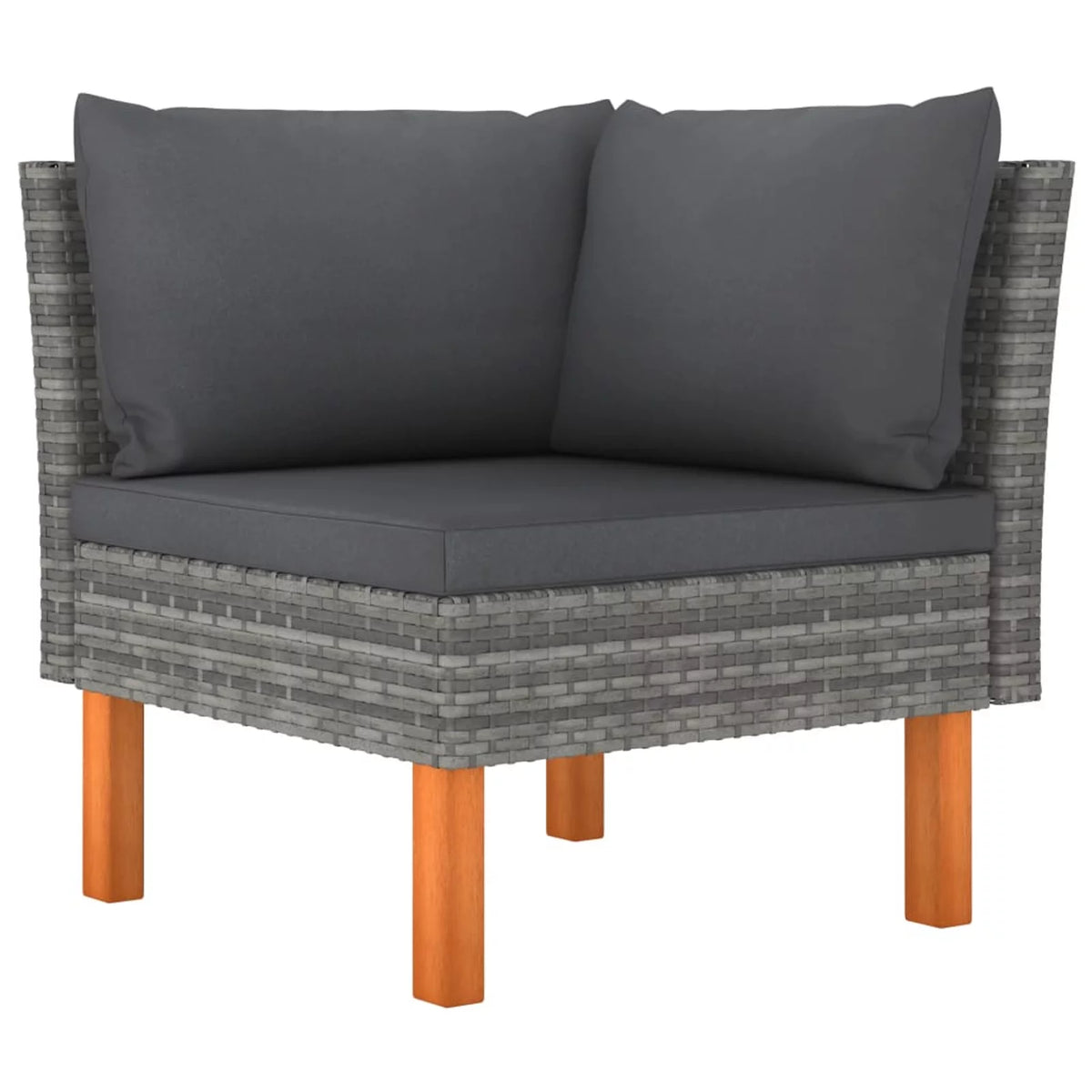 6 Piece Patio Set with Cushions Poly Rattan Gray T774150