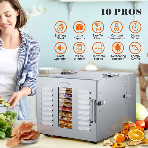 10 Trays Stainless Steel Food Dehydrator F13960