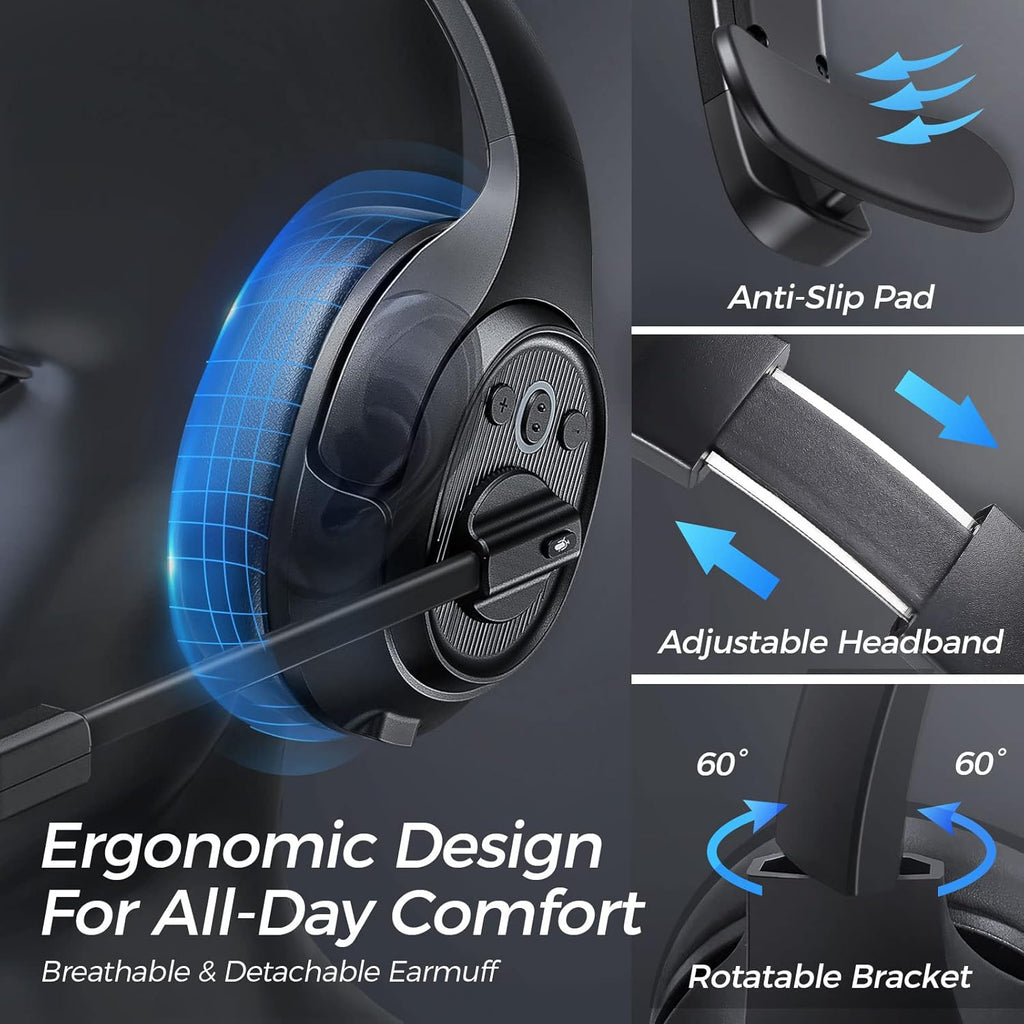 Bluetooth Headset with Microphone Noise Cancelling Wireless Headphone C6131