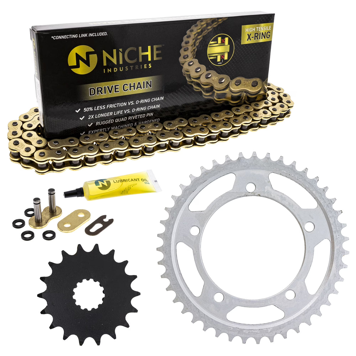 Sprocket Chain Set 18/43T 525 X-Ring Motorcycle P470