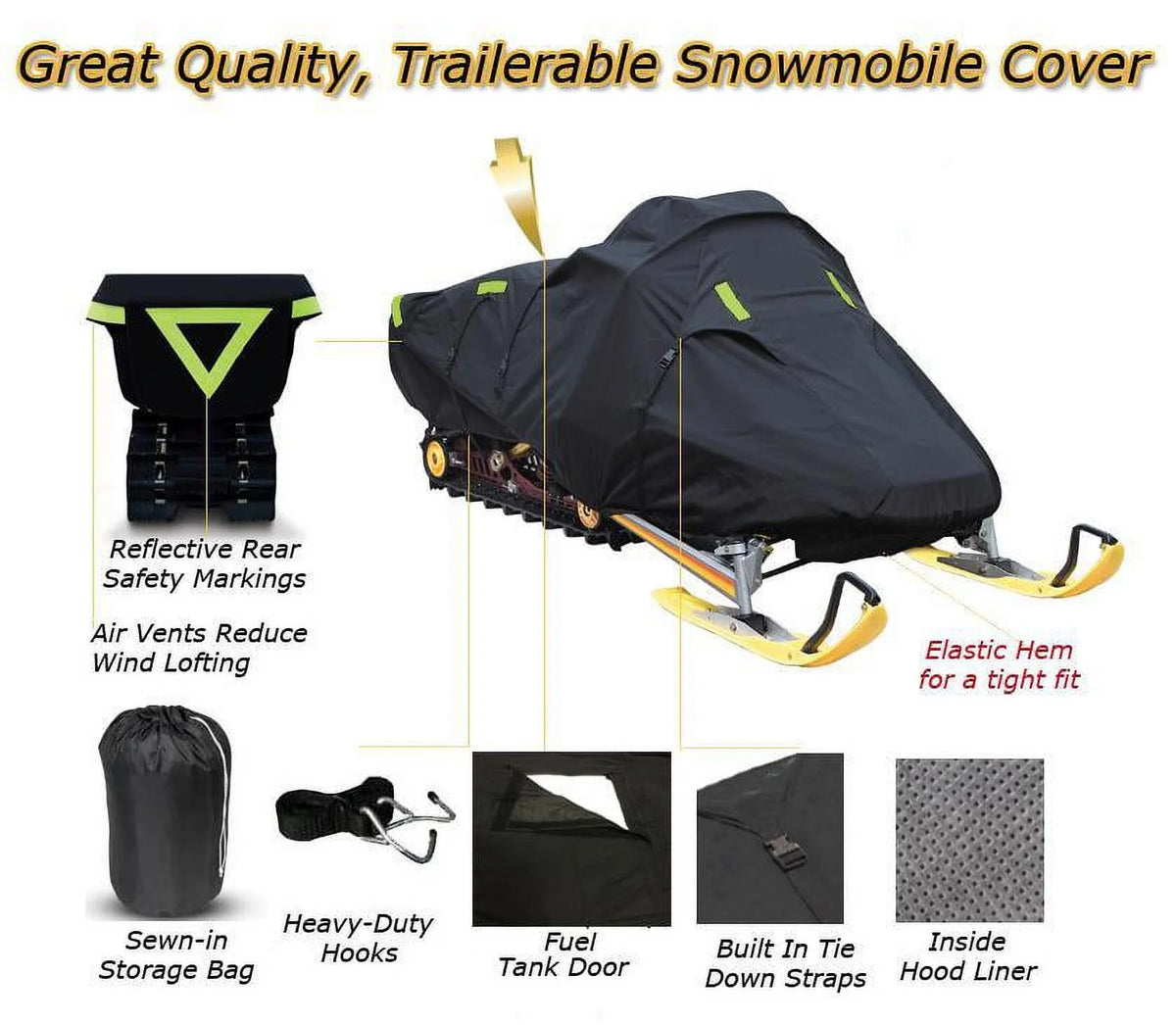 Trailerable 600 Denier Snowmobile Cover X82271