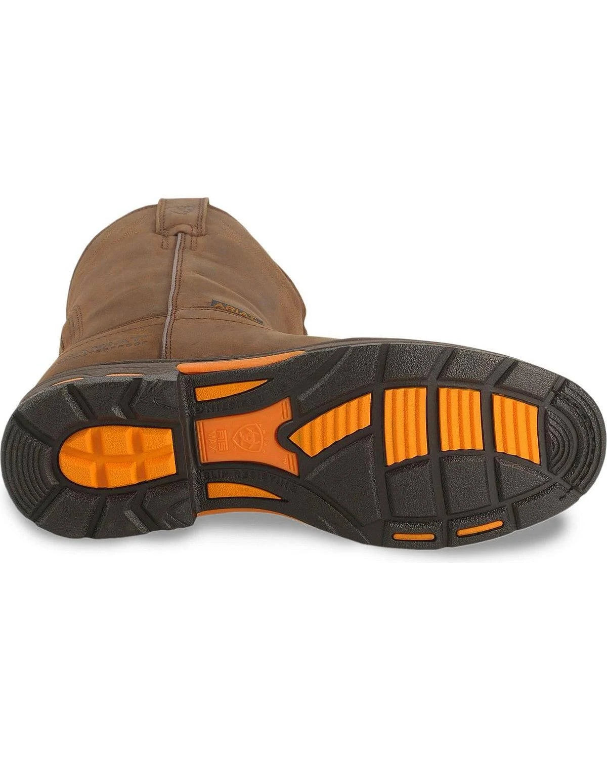 Brown Pull-On Work Boots Z901022