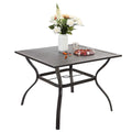 Outdoor Square Dining Table with Steel Frame F35050