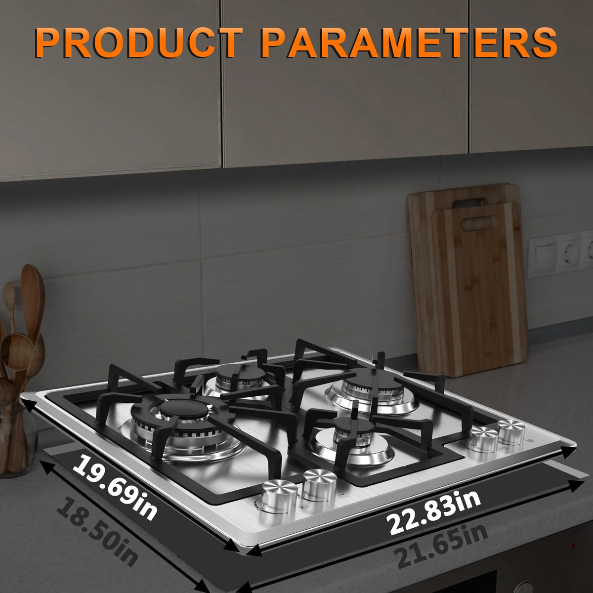 23 inch 4 Burner Stainless Steel Gas Cooktop V478960