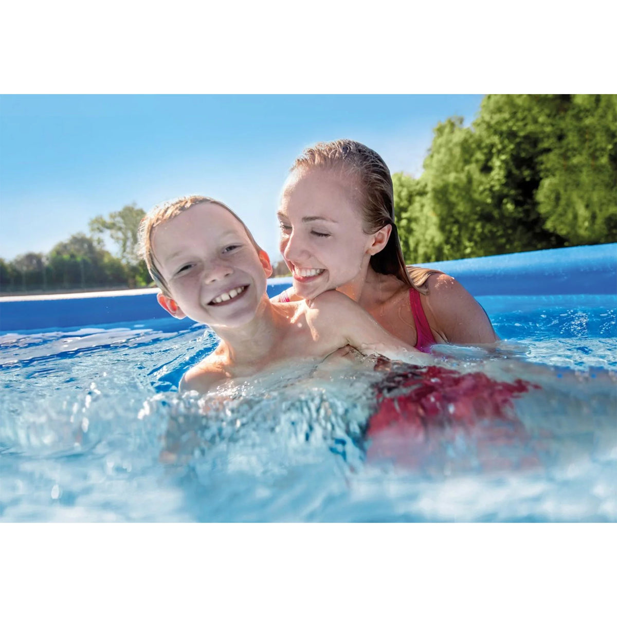 8ft x 30in Round Inflatable Above Ground Swimming Pool K6218