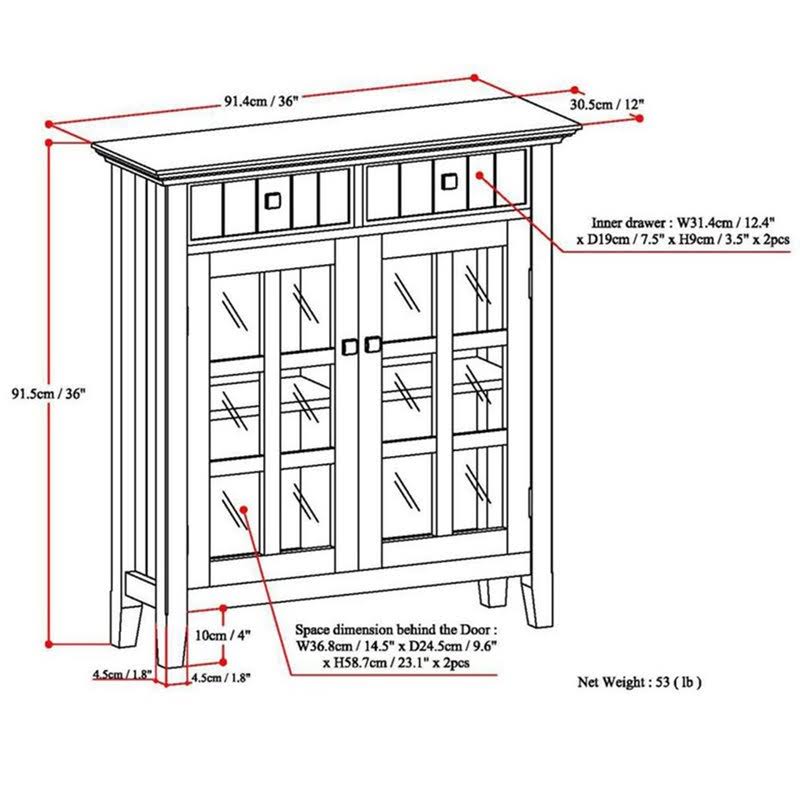 Solid Wood Entryway Storage Cabinet with Drawers O34770