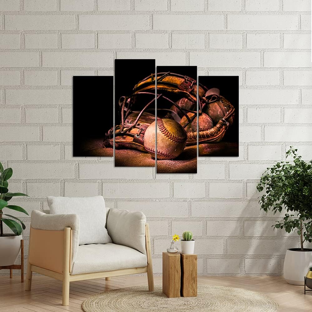 4 Panel Framed Canvas Wall Art F12191