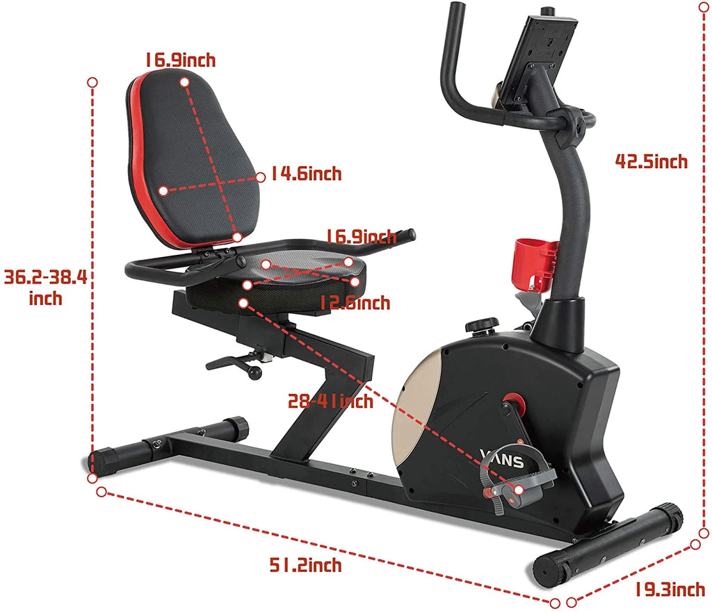 Recumbent Exercise Bike 400 lbs. Magnetic Resistance R19587