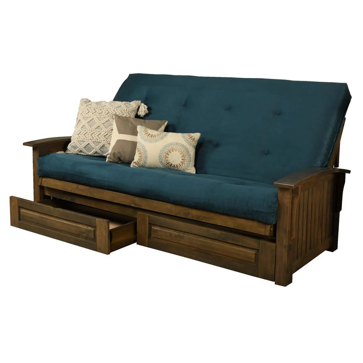 Queen Size Wood Storage Futon S708617