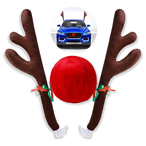 Christmas Car Decorations with Jingle Bells and Red Nose O7157