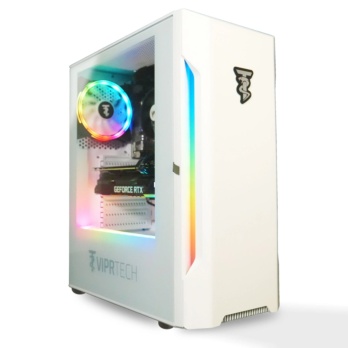 White AMD Ryzen 5 2600 NVIDIA RTX 3060 12GB 32GB DDR4 3200 RAM 1TB NVMe SSD Windows 11 Pro Gaming PC N49805