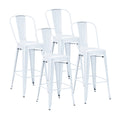 White Metal Bar Stools (Set of 4) F75940